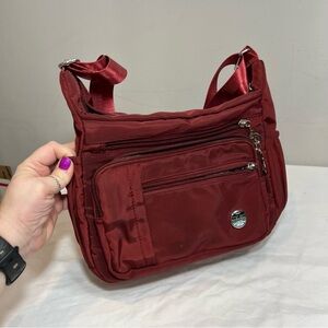 Jielshi Mintegra shoulder handbag crossbody bag in burgundy red medium size